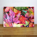 Hojas Secas Púrpura | Cuadro Decorativo de Naturaleza | Pintado a Mano |